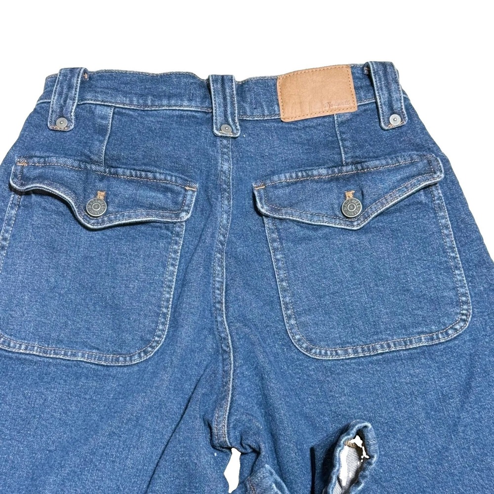 Madewell The Perfect Vintage Wide-Leg Jean 26 Blue Denim Patch Pocket High Rise - Picture 3 of 9